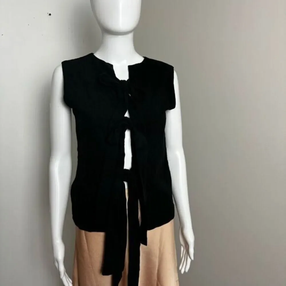 Commense‎ Chic Cotton Knotted Multi-Wear Black Top Bow Detail Small - Picture 6 of 13